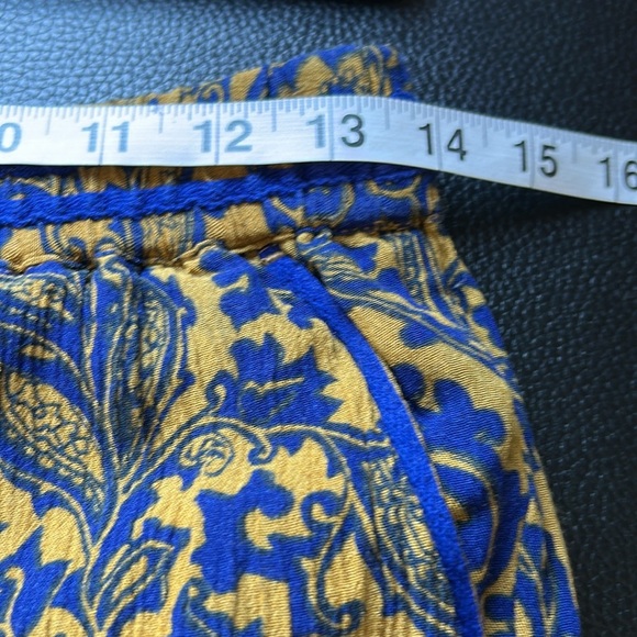 Anthropologie Hei Hei Tana Wide Leg Pant Paisley Gold Blue Womens Size S - Picture 12 of 13